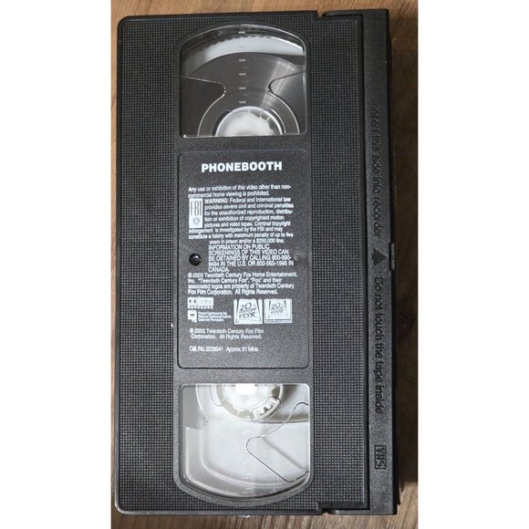 Phone Booth (VHS, 2003) Colin Ferrell, Forest Whitaker, Kiefer Sutherland - Picture 2 of 6